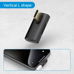 Hagibis 90 Degree USB - C to C Right Angle Adapter, 80Gbps High - Speed Data Transfer Extension (Vertical L shape)