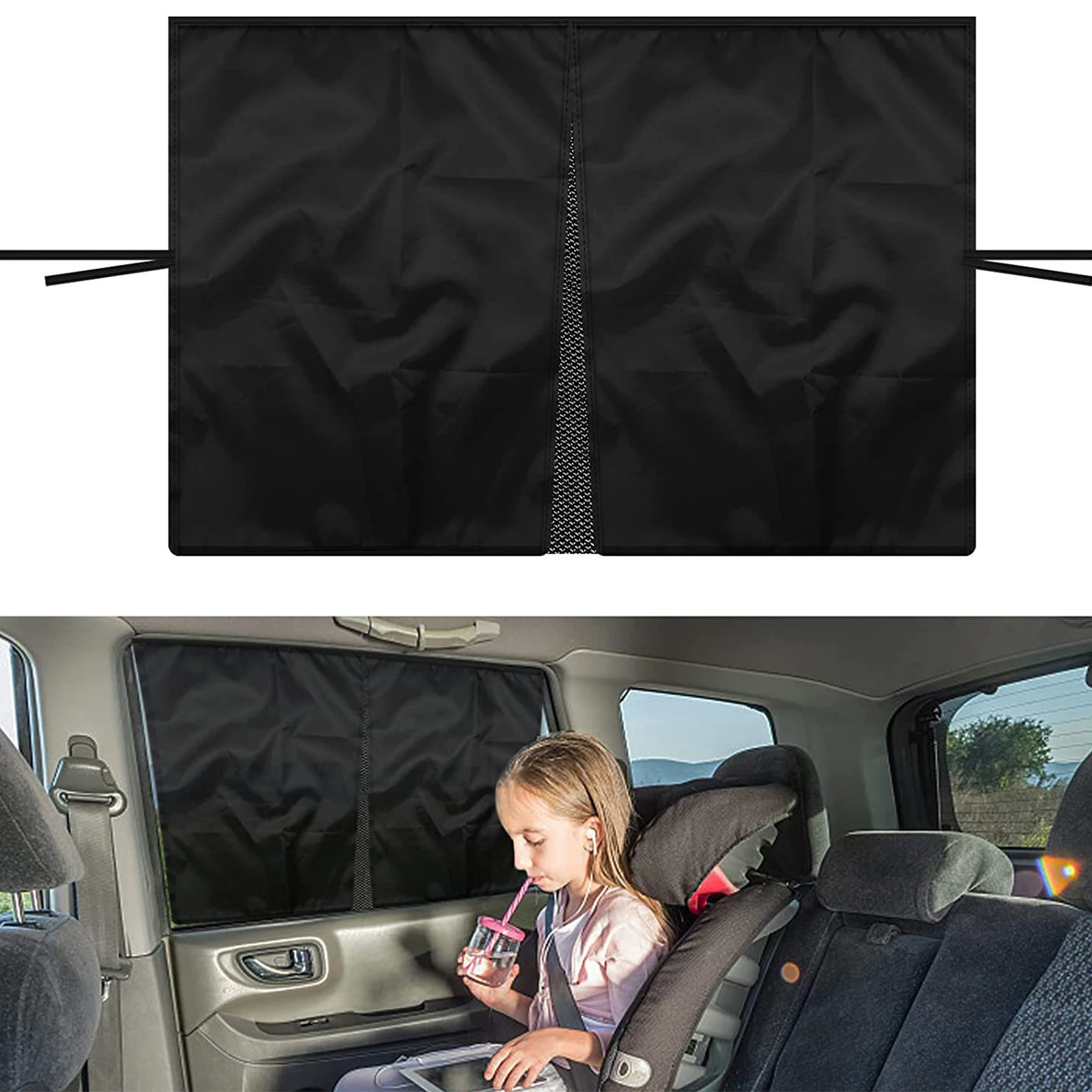 

1 шт. магнитный автомобильный солнцезащитный козырек, солнцезащитный козырек, летняя защита, оконная занавеска для передней и задней панели, черные автомобильные аксессуары