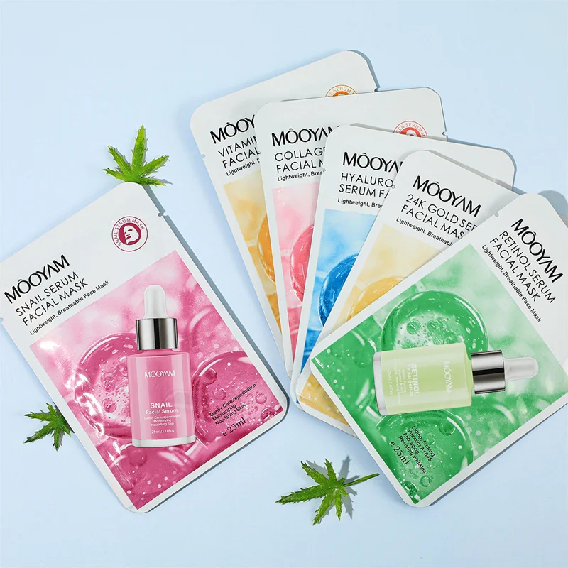 

24K Gold Snail Masks Retinol Essence Masks VC Hyaluronic Acid Collagen Whitening Moisturizing Facial Masks Skin Care Products