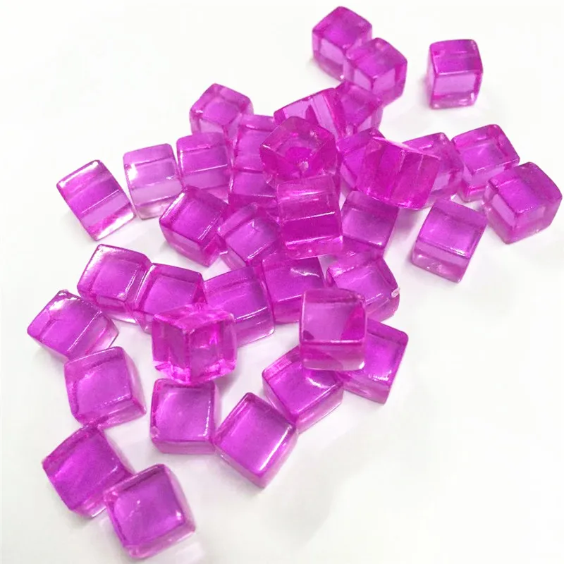Vibrant Multicolor Crystal Dice Set - 50 Piece Collection