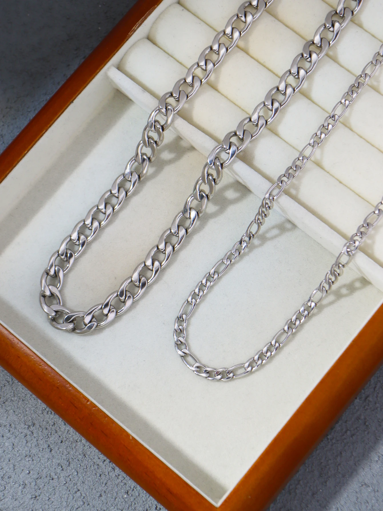 Stainless Steel Chunky Chain Layered Necklace Jewelry Heavy Metal