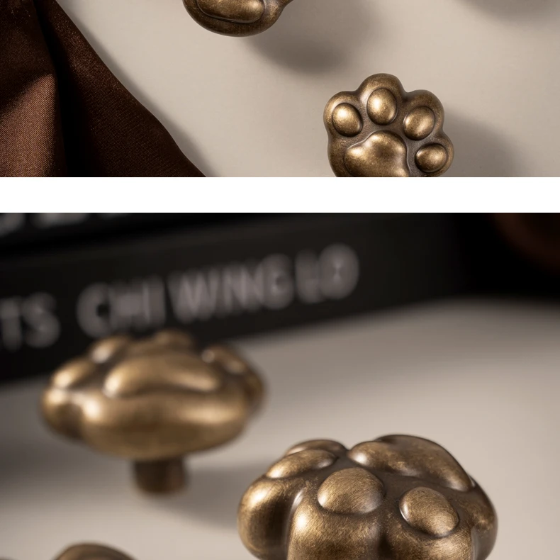 decorative brass furniture knob antique brass finish