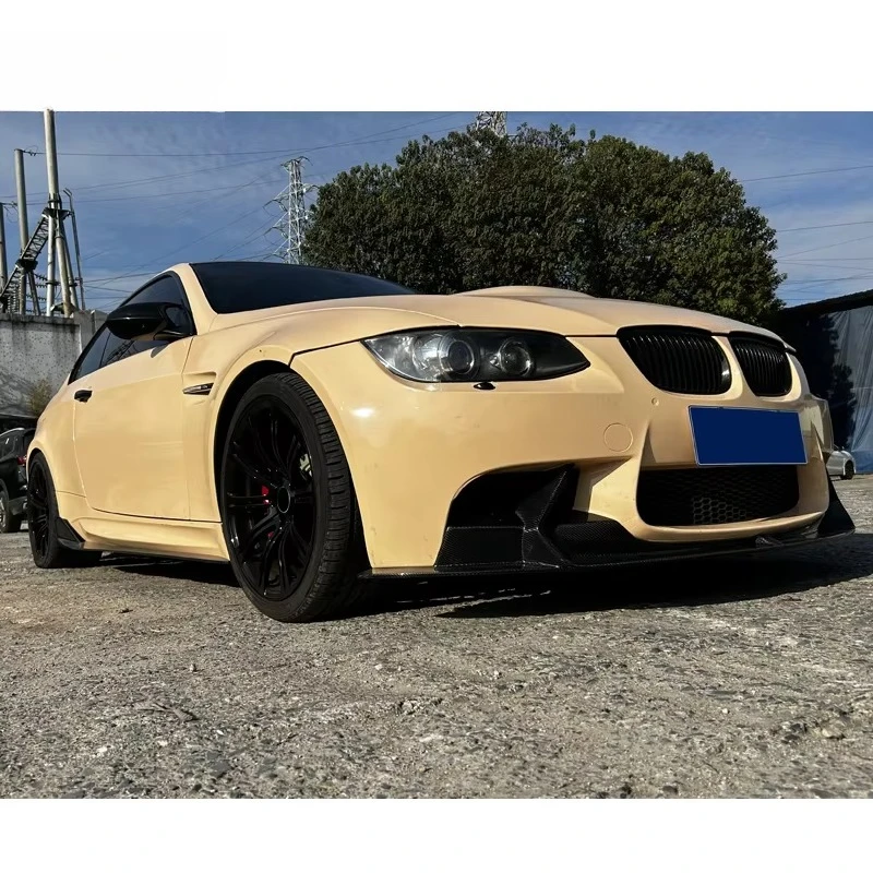 09-13 M3 E92 전용 카본 파이버 서라운드 키트, 고품질 카본 파이버 프론트 립 스커트 및 리어 스포일러 트렁크 리드