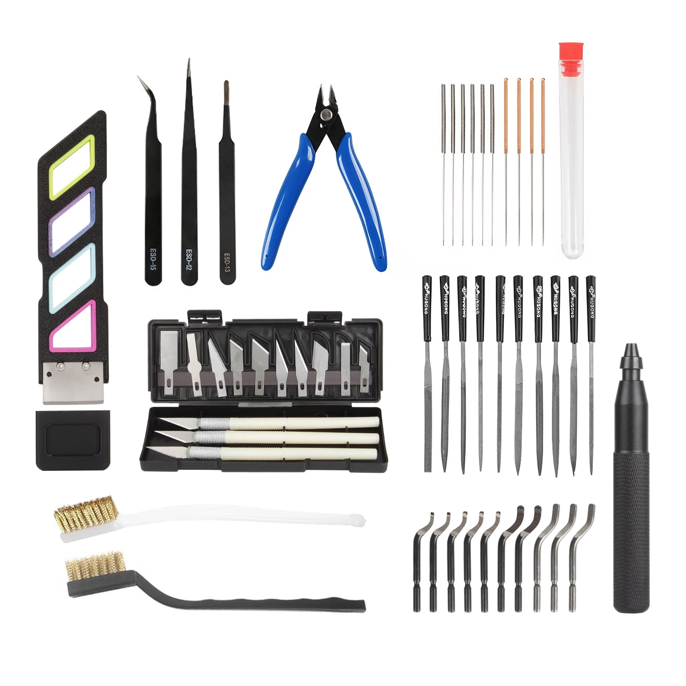 Precision Antistatic Tweezers and Multifunction Nipper Tool Set