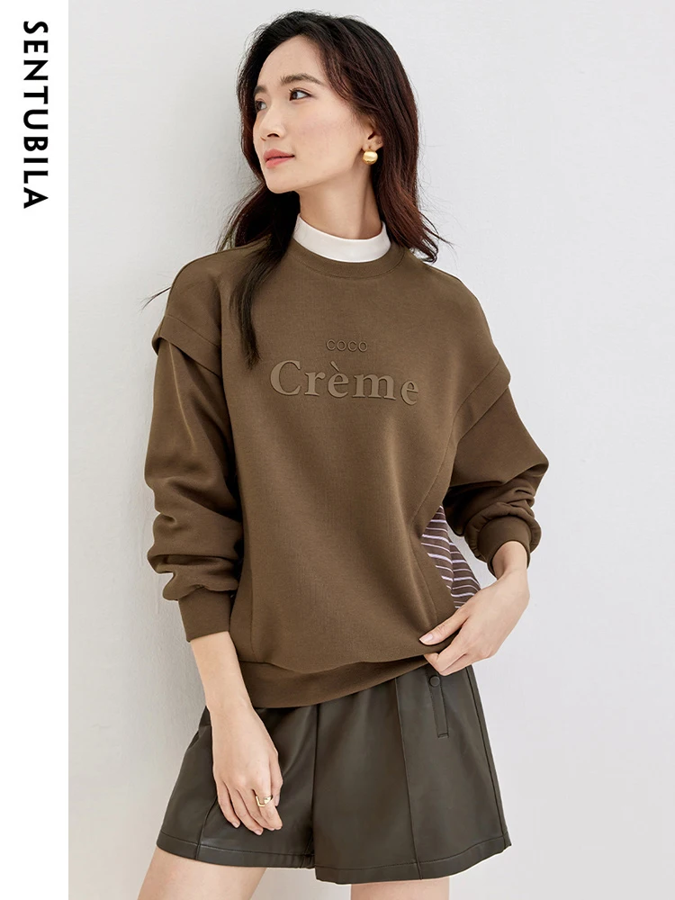 sentubila-spring-autumn-sweatshirt-women-casual-simple-letter-print-pullovers-ladies-crew-neck-striped-patchwork-top-133a51106