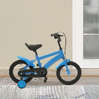 Vélo pour enfants de 14 pouces-vélo d'apprentissage pour enfants pour débutants, vélo manuel pour enfants à hauteur de siège réglable bleu/noir 5