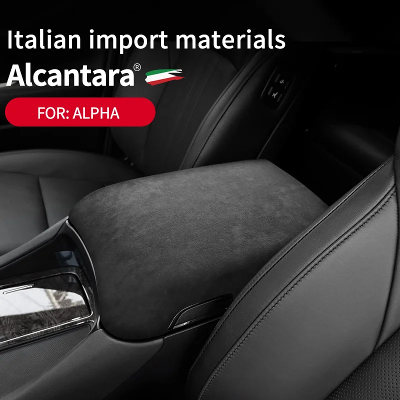 

Italian Super Suede Cover for Toyota Alpha 2015-2023 Car Center Console Armrest Lid Mat Trim Cover Interior Accessories