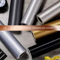 Thickened Brushed Metal Sticker Stainless Steel Kitchen Cabinet Refrigerator Self-adhesive Wallpaper Waterproof Home Decoration 1