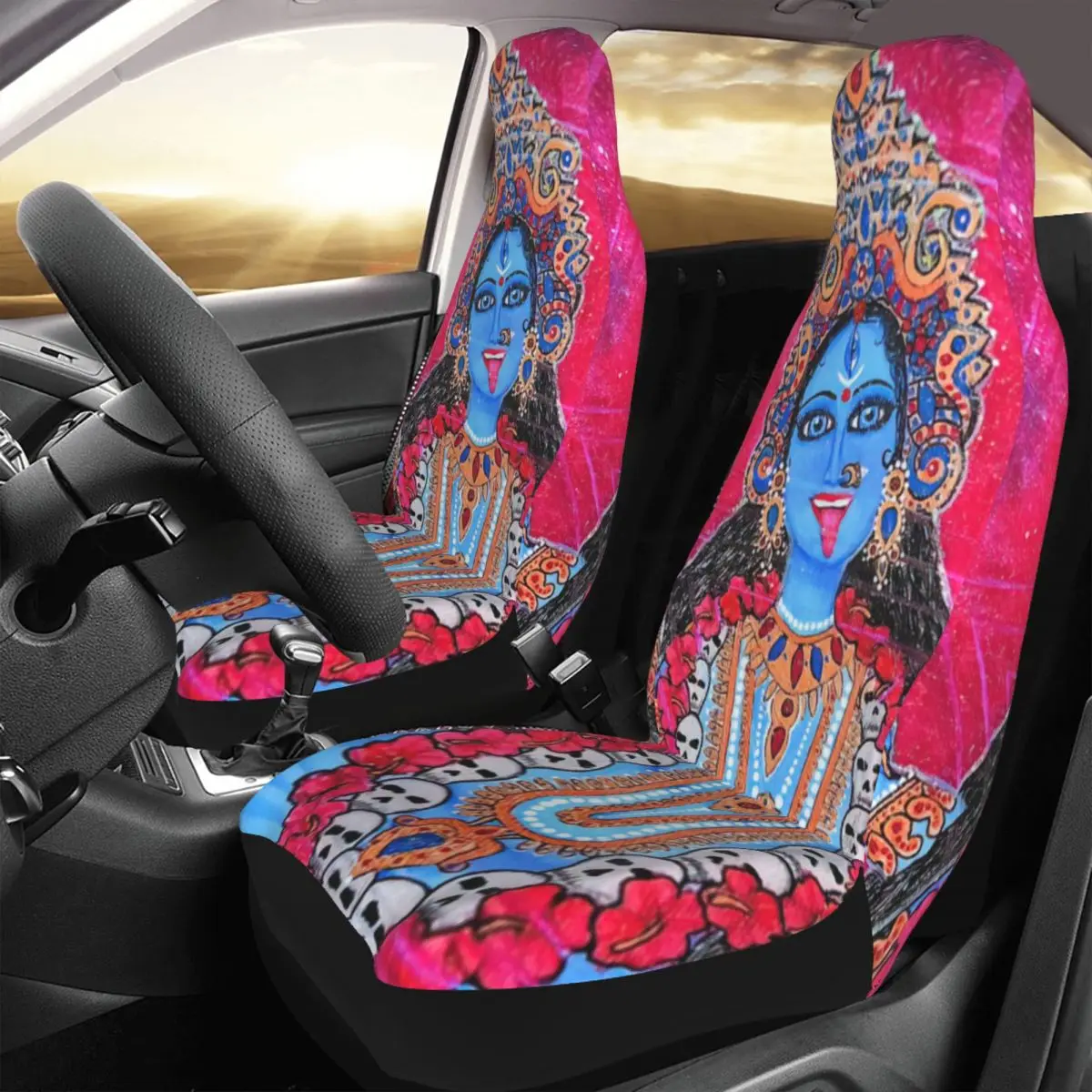 Cosmic Kali Ma Hindu Goddess Of Destruction Car Seat Cover Custom Printing Universal Front