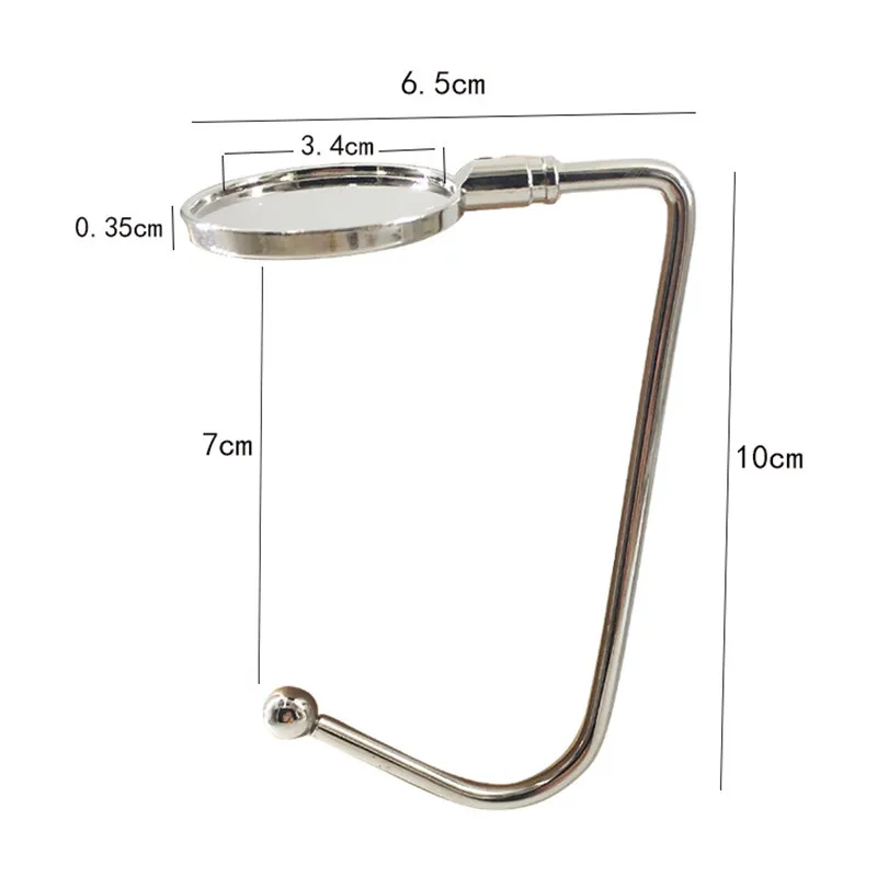 1PCS Portable Folding Bag Hook Hanger Purse Handbag Holders Foldable Table Hook Women Handbag Organizer Office Desk Side hook bag hanger desk edge hook