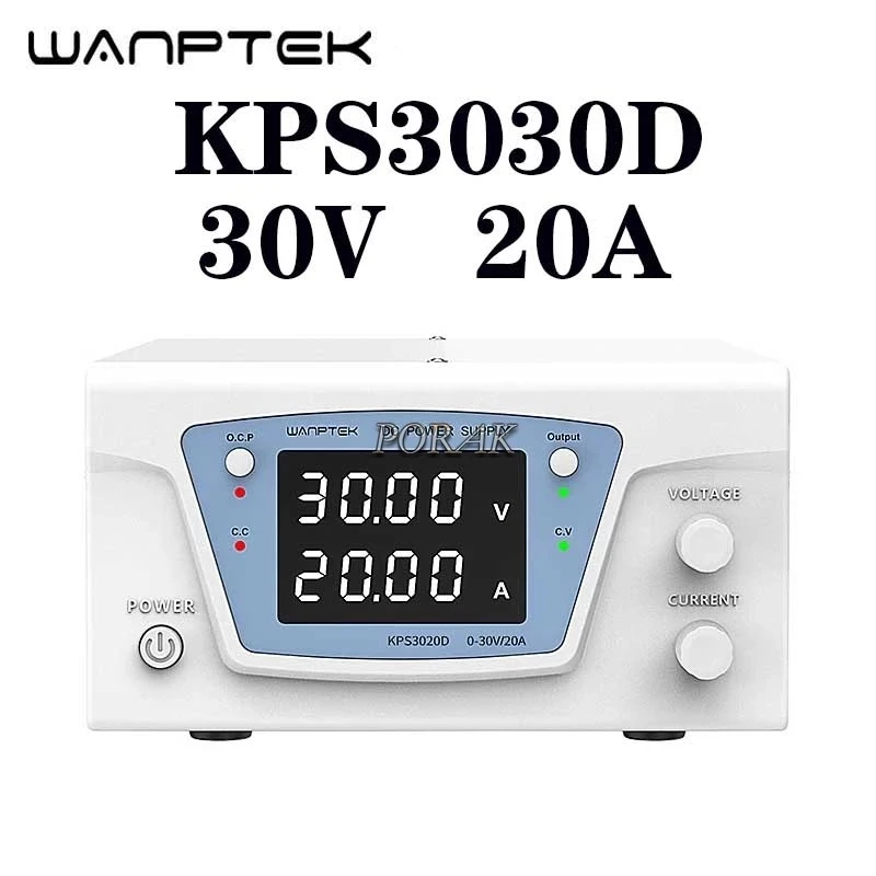 Высокоточный Регулируемый цифровой источник питания постоянного тока KPS3020D 30В/20А