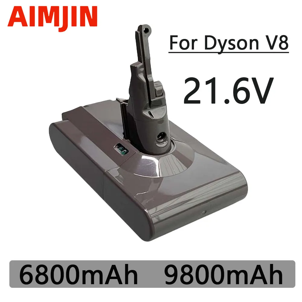 Suitable for Dyson V8 replaceable battery 21.6 V  6800/9800 mAh wireless portable Dyson V8 vacuum cleaner battery