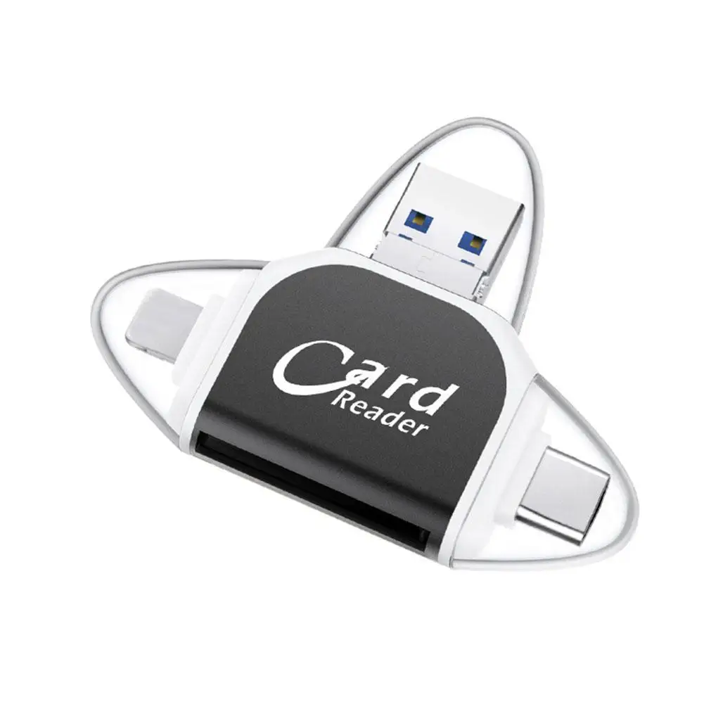 2 In 1 SD Card Reader Micro TF Adapter To View Camera Photos And Videos For Windows Mac IPhone Android memory card reader