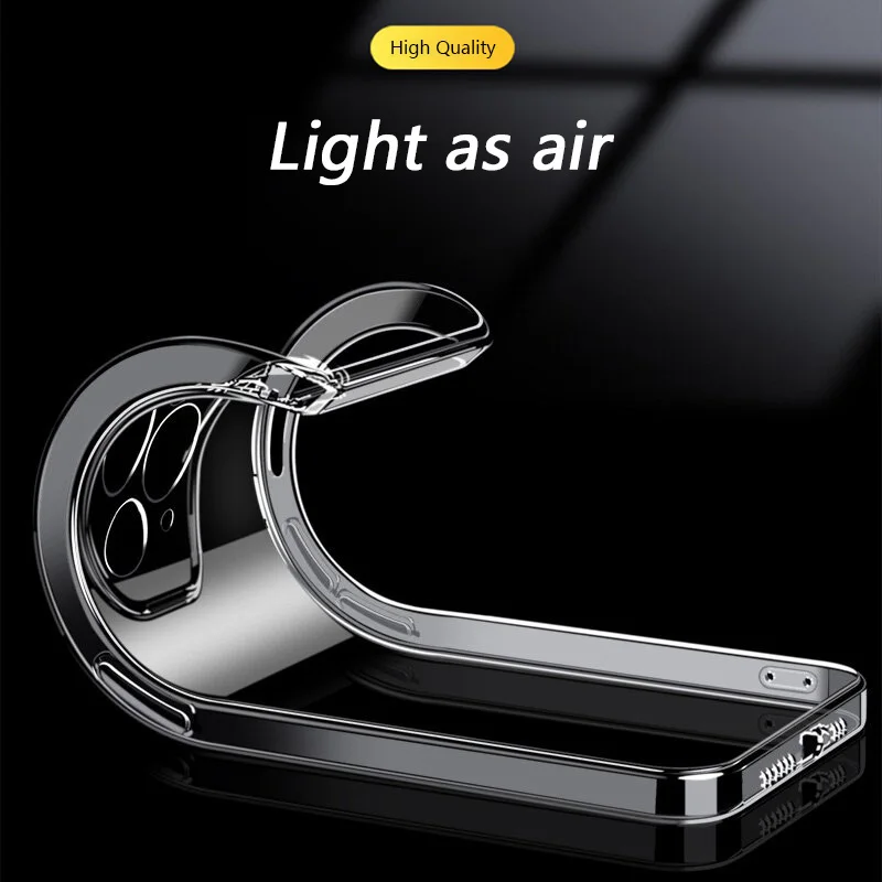 Luxury Crystal Clear Shockproof Protective TPU Back Cover