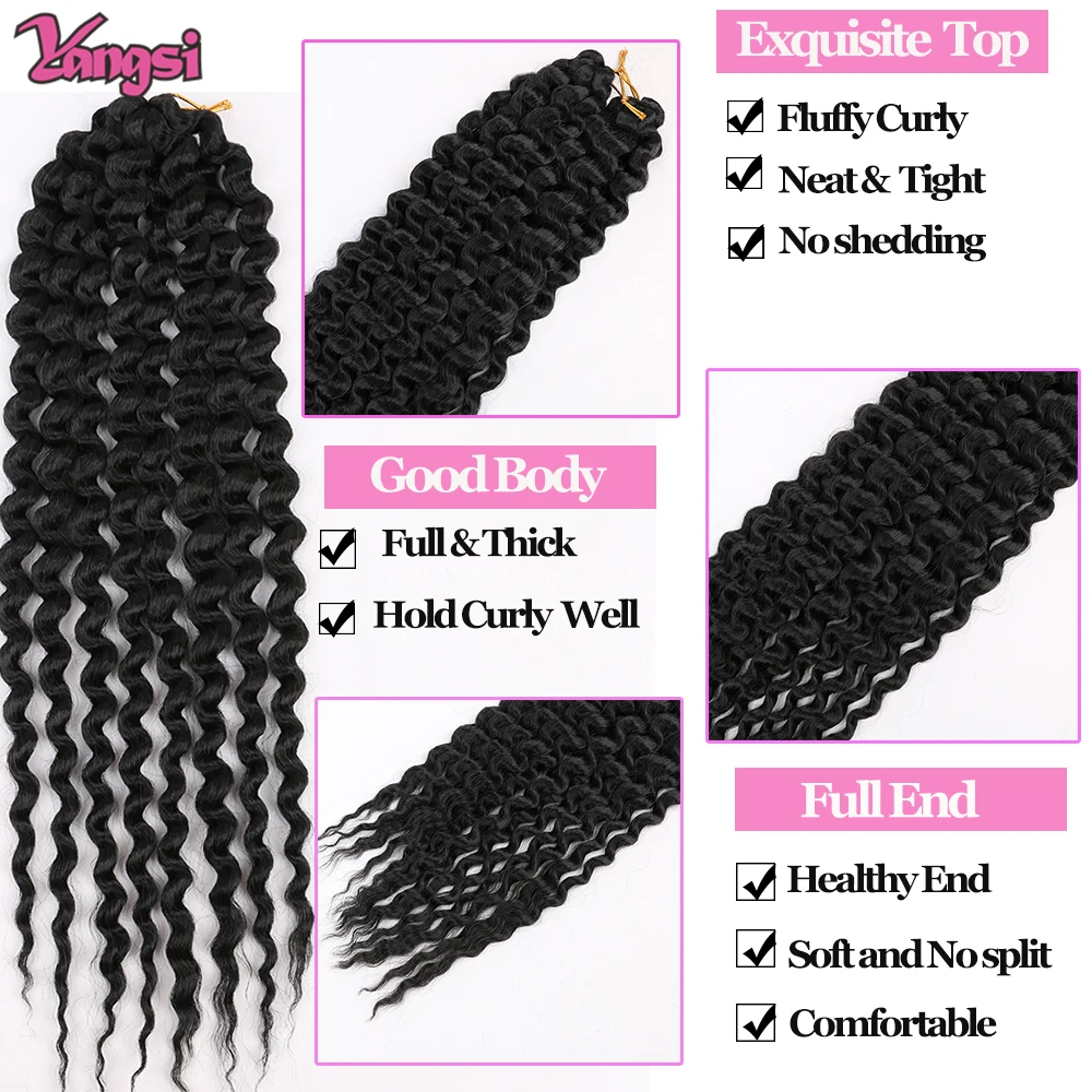 Synthetic Italian Curls Loose Wave Braiding Hair for Women, Low Temperature Fiber, Bouncy Curly Hair Goddess Box Braid 5