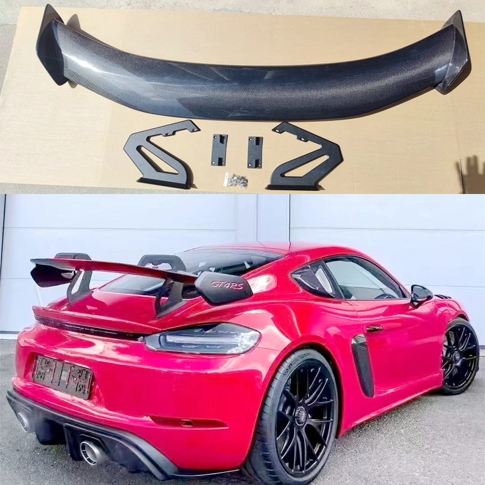 Spoiler Arrière En Fibre De Carbone Pour Porsche Cayman Boxster 981 (2010-2016) - Améliore L'aérodynamisme Et Le Style - Collage Sans Perçage