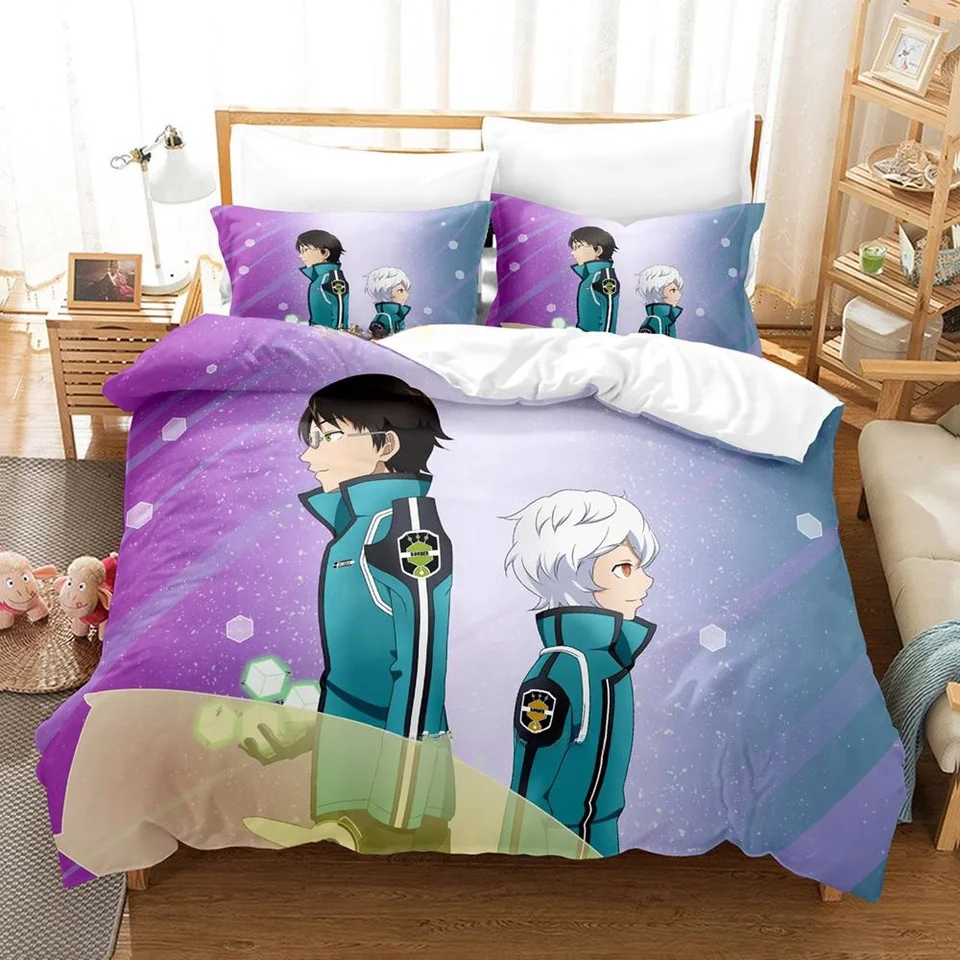 Dekbedovertrek 140 x 200 cm 1 kussensloop rood anime print