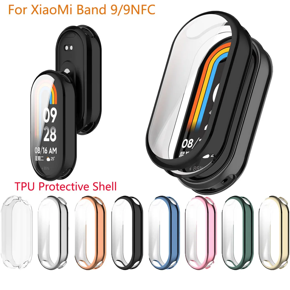 TPU Anti-fall Protective Case Cover for Xiaomi Mi Band 9 9NFC Mi Smart Band 9/9NFC TPU Protector Casing Shell Silica Gel Cases