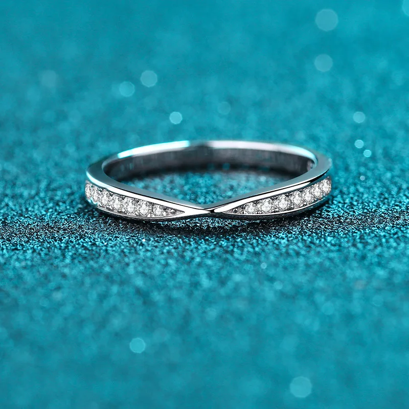 Platino Seiko Moissanite Anello Di Lusso Pt950 Lovers Ring Simple Wedding Fine Jewelry Gift Fashion