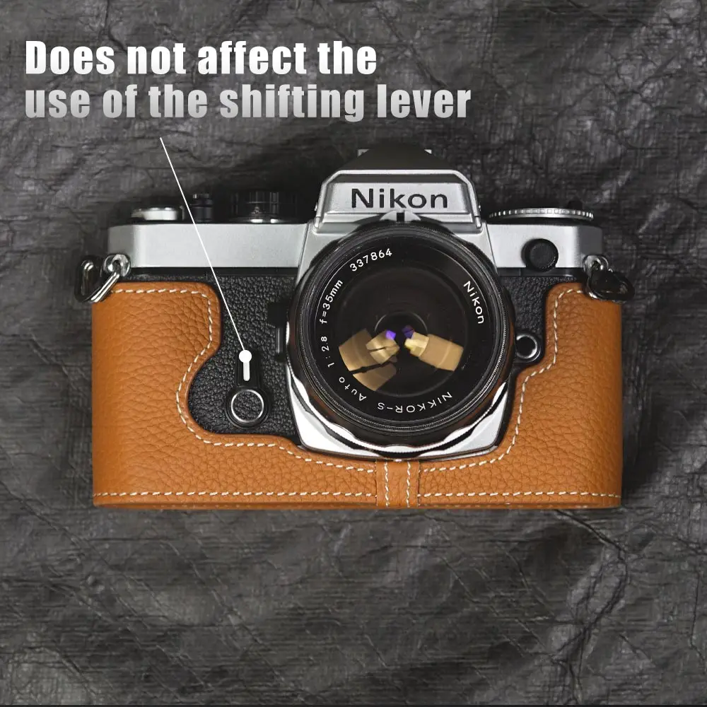 Handmade Genuine Leather Half Case Film Camera Protective Case Leather Camera Half For Nikon FM