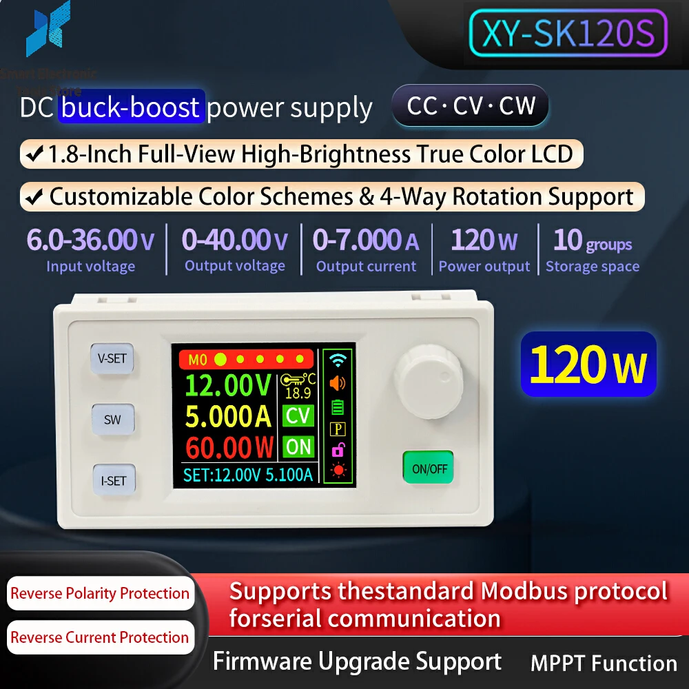 Sk120s Module 【New arrival】 SK120S 7A 120W Anti-backflow CNC Adjustable DC Buck Boost ...