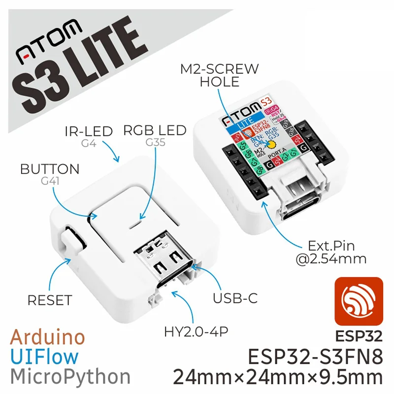AtomS3 Lite ESP32-S3 Programmable Controller Embedded IoT Application for  IoT I