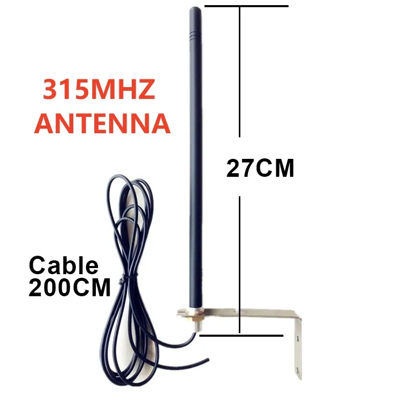 Universal 315Mhz Antenna for gate garage Radio Signal Booster Repeater Outdoor Waterproof 315mhz Gate Control Antenna 1pc 9 11 16 inch universal car roof mast whip antenna enhanced signal stereo radio fm am signal aerial amplified antenna