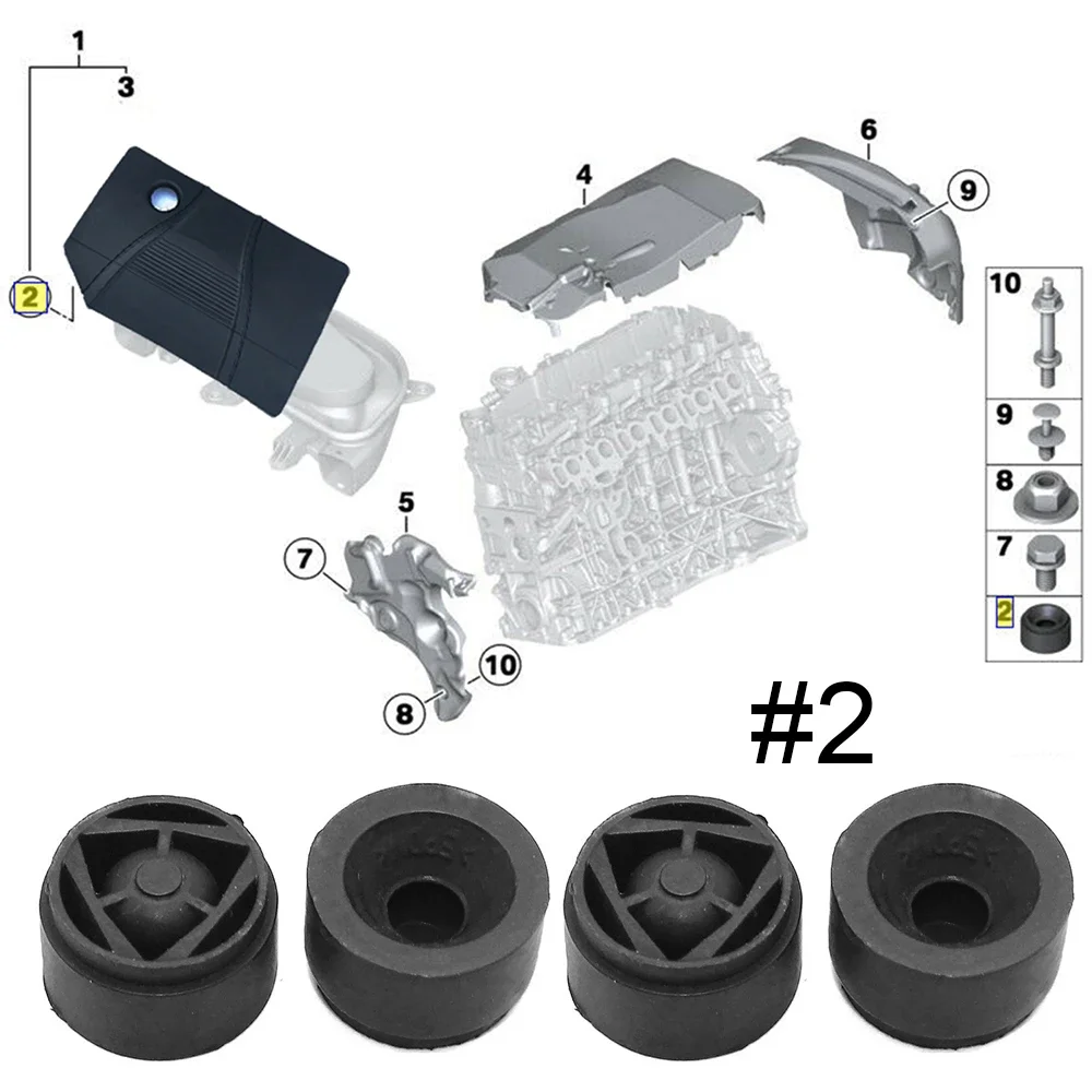 4PCS Car Engine Rubber Mounting Bush Cushion for Ford Focus II 2004-2011 engine mount bracket