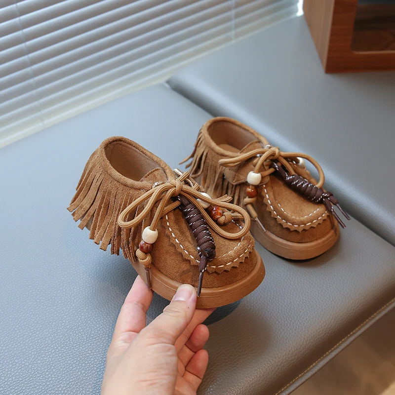 Girls Soft Sole Moccasins Autumn Toddler Loafers