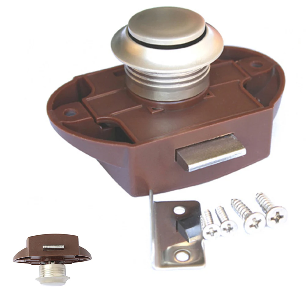 

Camper Car Push Lock Button Catch Lock Drawer Cupboard Motor Home Caravan Cabinet Latch Knob Furniture Door Lock Hardware
