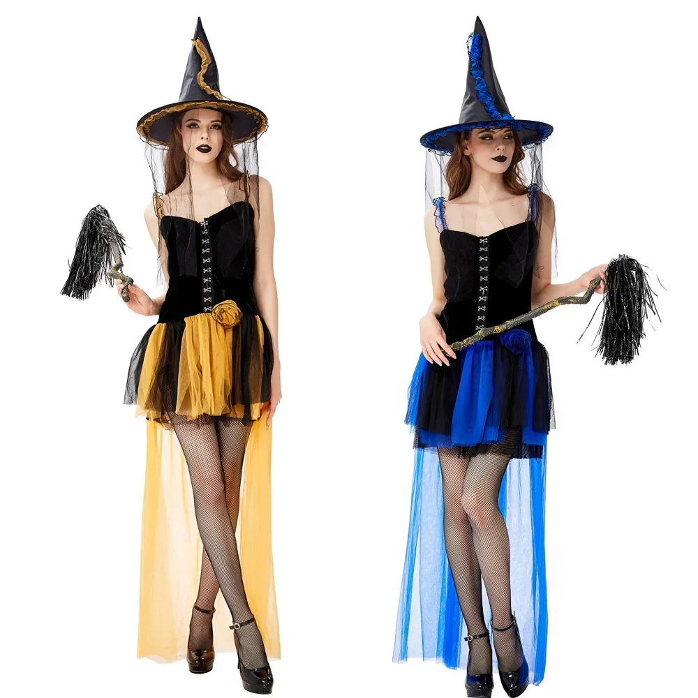 

Fantasy Witch Fancy Dress Up Party Dress Carnival Performance Clothing Halloween Costume Sorceress Costume Adult Cosplay