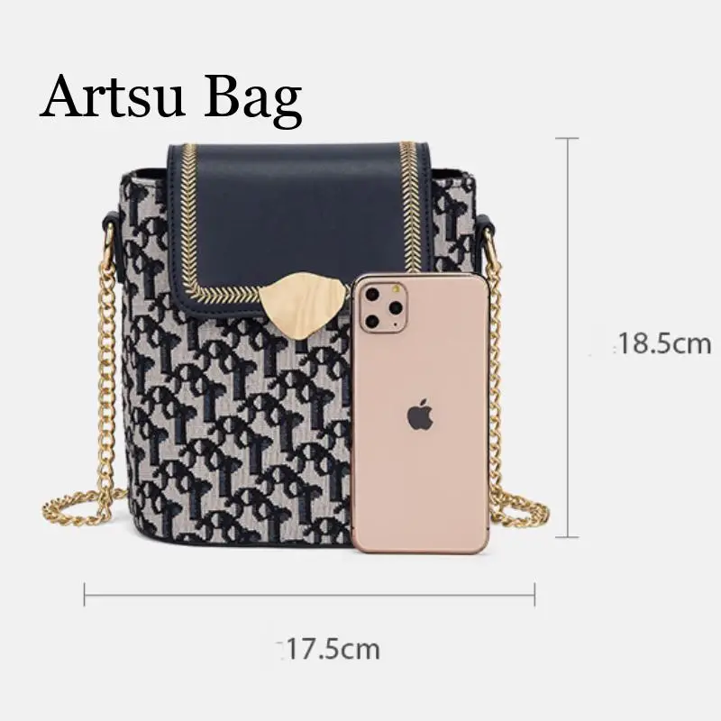 Leisure Shoulder Bag Women's Crossbody Bag 2024 New Large Capacity Bucket Bag Chain Bag Mobile Phone Bag