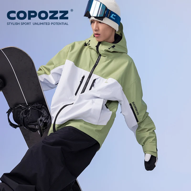 COPOZZ 24301 Wearable Ski Coats Warm Women Men Tracksuit Hooded Snowboard Clothes Permeable Female Outerwear Windproof Ski Jacket