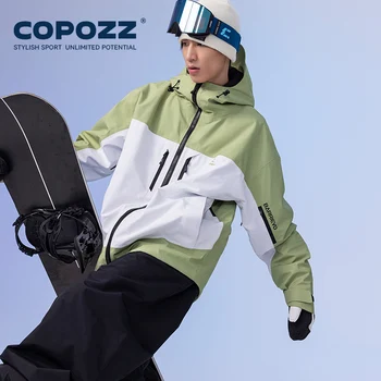 COPOZZ Wearable Ski Coats Warm Women Men Tracksuit Hooded Snowboard Clothes Permeable Female Outerwear Windproof Ski Jacket