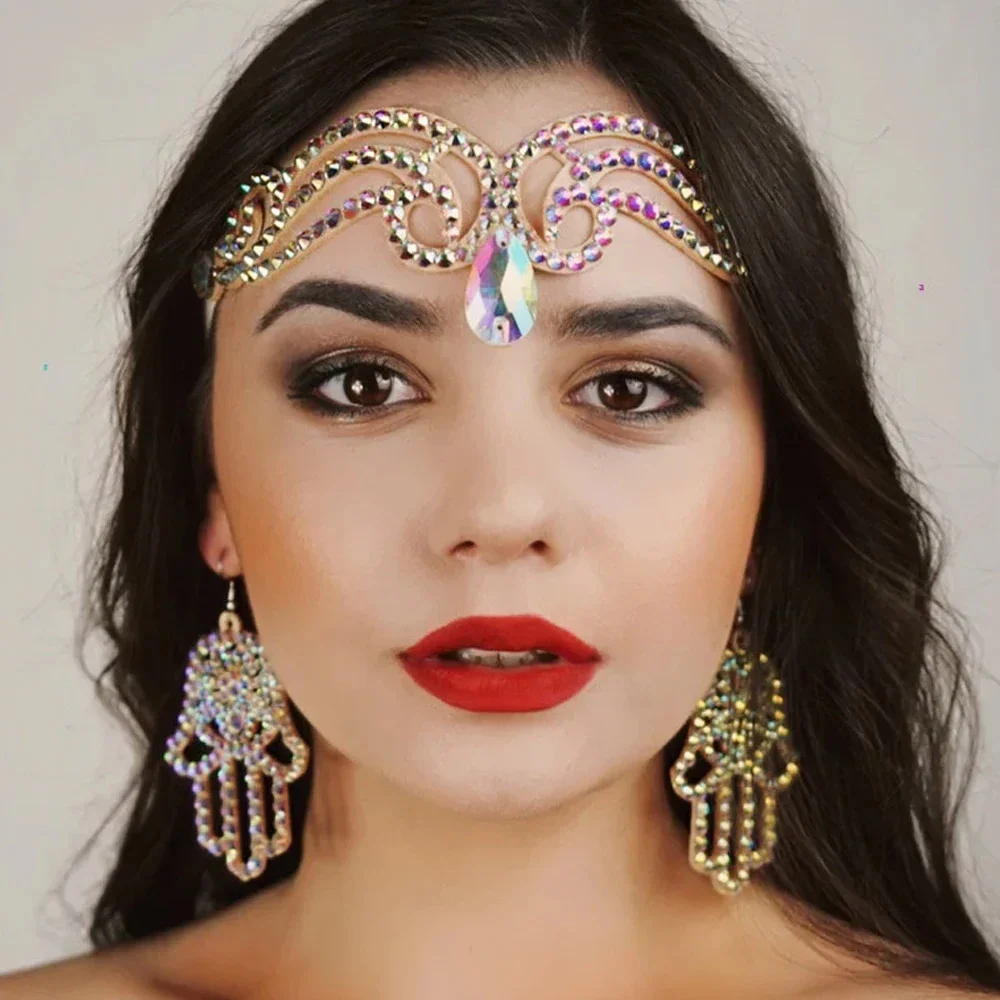 

Экзотический женский кружевной головной убор в виде капли воды, массивный головной убор для Хэллоуина, универсальные ювелирные украшения, головной убор