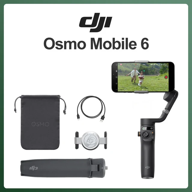 DJI-estabilizador de mano OM6 Osmo Mobile6, estabilizador de cardán de 3  ejes, palo de Selfie integrado de 215mm con trípode de conexión magnética -  AliExpress