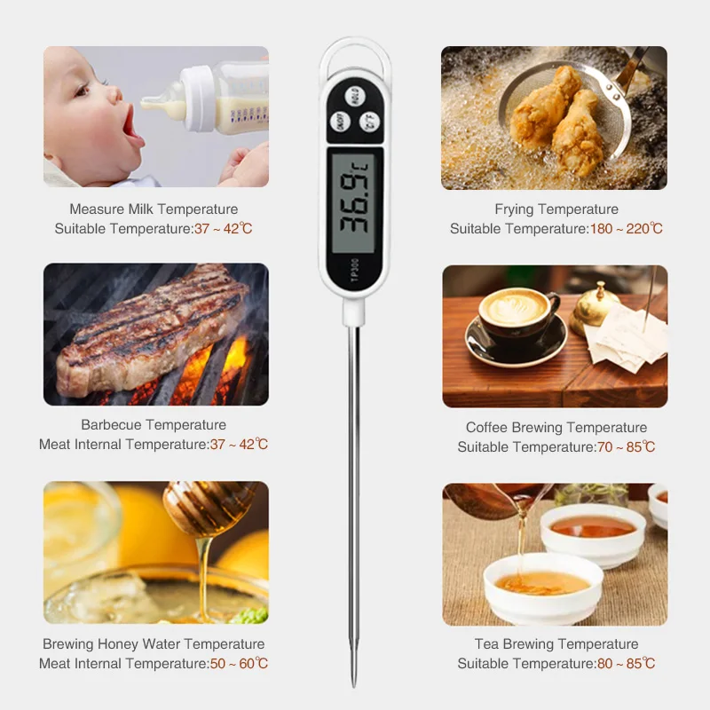 Kitchen Food Baking Digital Thermometer Electronic Probe Type Digital Display Cooking Liquid Grill Oven Thermometer 5