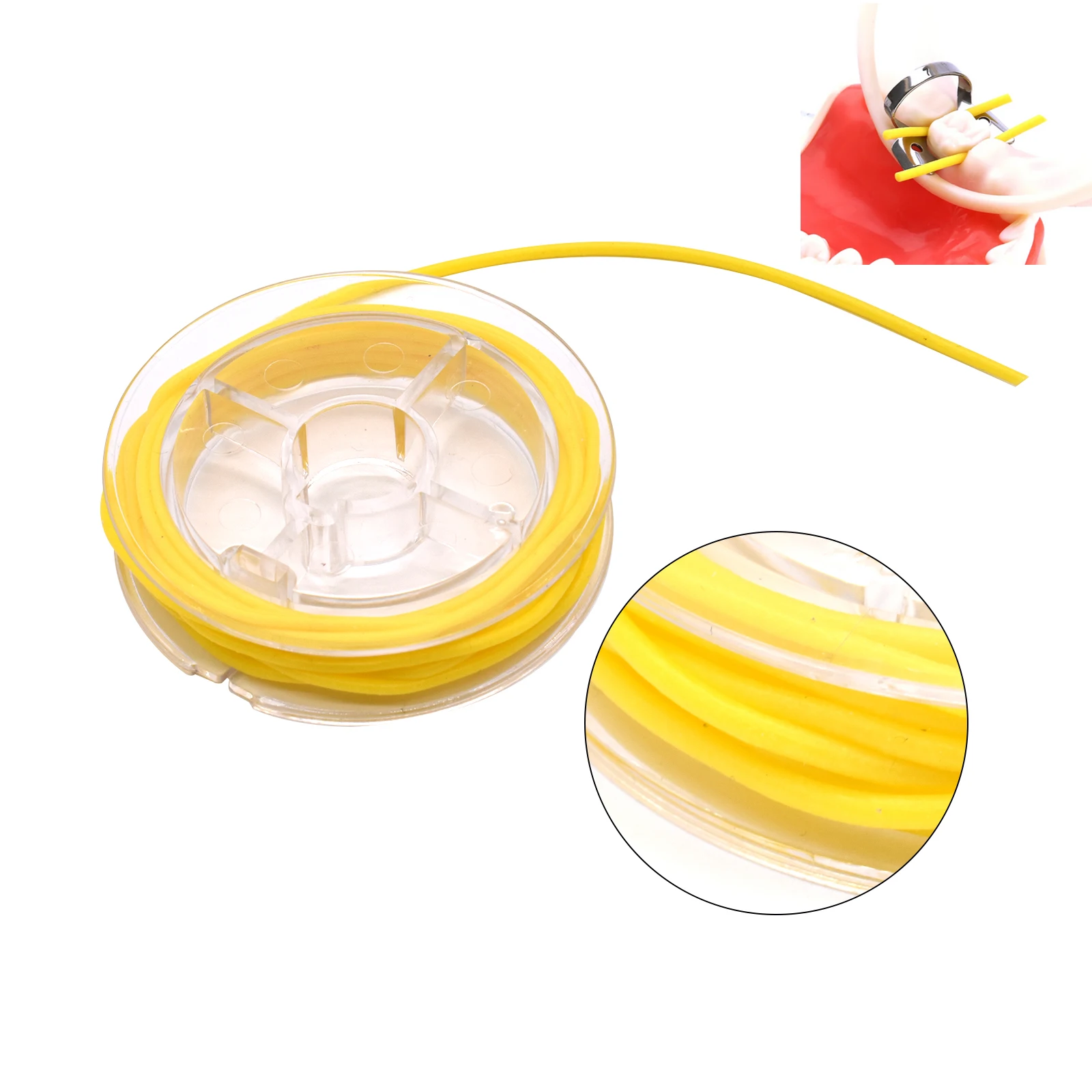 

Dental Rubber Dam Stabilizing Cord Length 2.1m Dia 1.8mm Medium Wedges Clamps Sheets Elastic