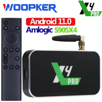 UGOOS-X4 프로 셋톱 박스, 안드로이드 11, 아몰로직 S905X4, X4 프로, 4GB 32GB X4 큐브 X4 플러스, 64GB 1000M, 4K, TV 미디어 플레이
