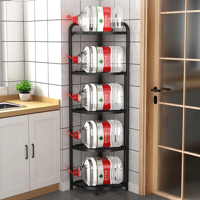 

Installation-Free Kitchen Triangle Shelf Countertop Corner Multi-Layer Cookware Storage Rack Foldable Shelf Cross-Border