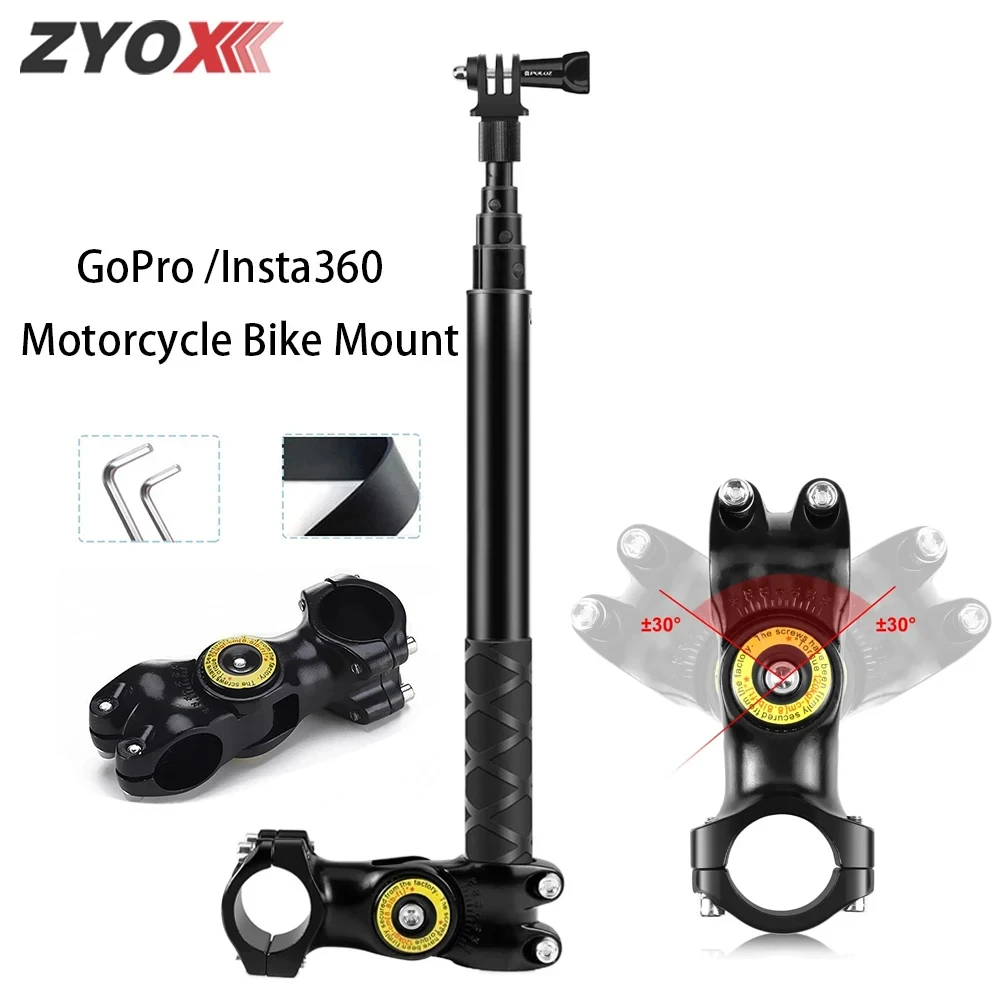 

Motorcycle Handlebar Bracket for Insta360 X4 X3 Action Camera Holder Handlebar Bracket Selfie stick for GoPro 12 11 Accessories