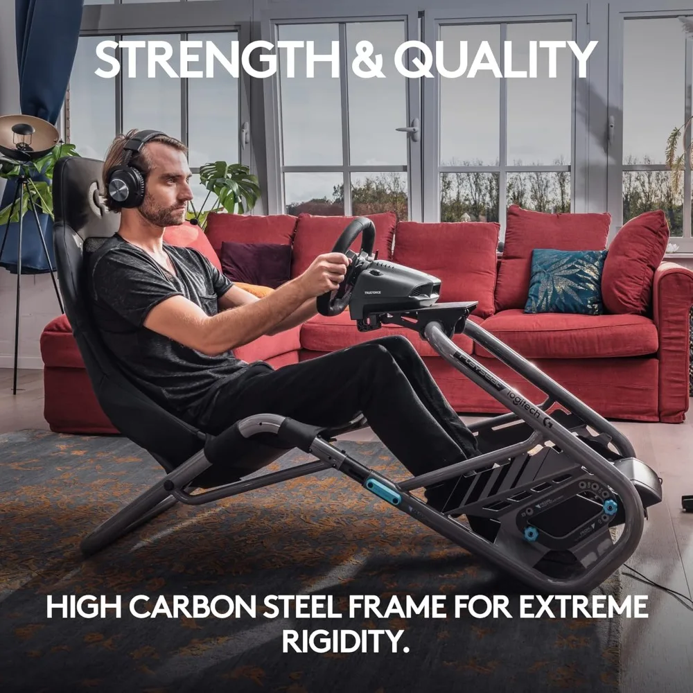 - Logitech G Edition Sim Racing Cockpit Fully Adjustable Supports all Direct Drive Steering Wheels Lightwe