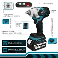 Gami 520n.M clé à chocs électrique sans brosse 1/2 dans la batterie Lithium-Ion pour la réparation automobile pour les broches de batterie Makita 18v 5