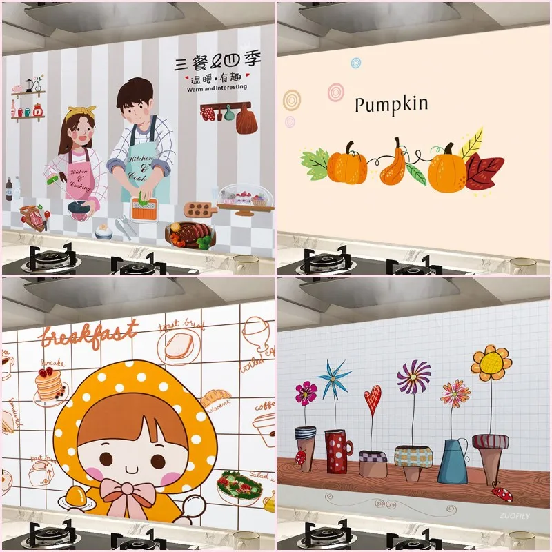 Kitchen Self Adhesive Oil-proof Wall Stickers High Temperature Foil Kitchen Cabinet Sticker Oil Proof Waterproof Wallpaper 1 Pc wall stickers,self adhesive stickers,waterproof tape,self adhesive wallpaper,vinyl wallpaper,kitchen wall sticker,adhesive wallpaper,oil proof film,waterproof wall tape