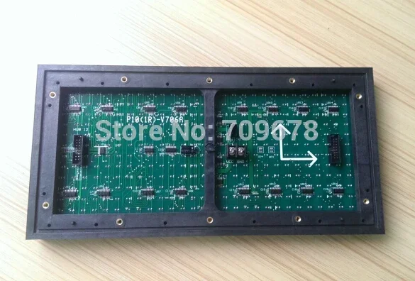 P10 Outdoor DIP Monochrome Dual Color 32x16 Pixels LED Sign Module Scrolling Digital Panel 320x160mm Red Green White Yellow