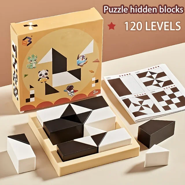 120 Level Hidden Block Puzzle 6 Years ABS Material Interesting Enhances Logic and Spatial Reasoning Suitable for 6Year Olds 1