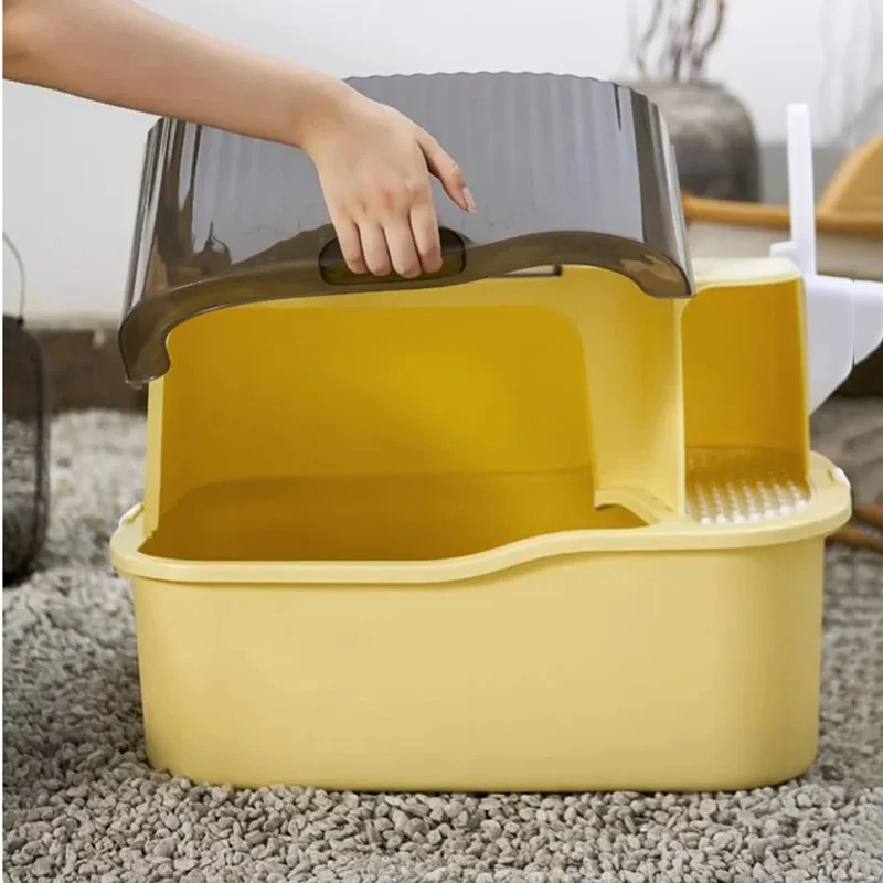 

Cleaning Scratcher Cat Litter Box Condo Sandbox Villa Closed Shovel Scoop House Cave Cat Bedpans Garden Gatos Pet Products