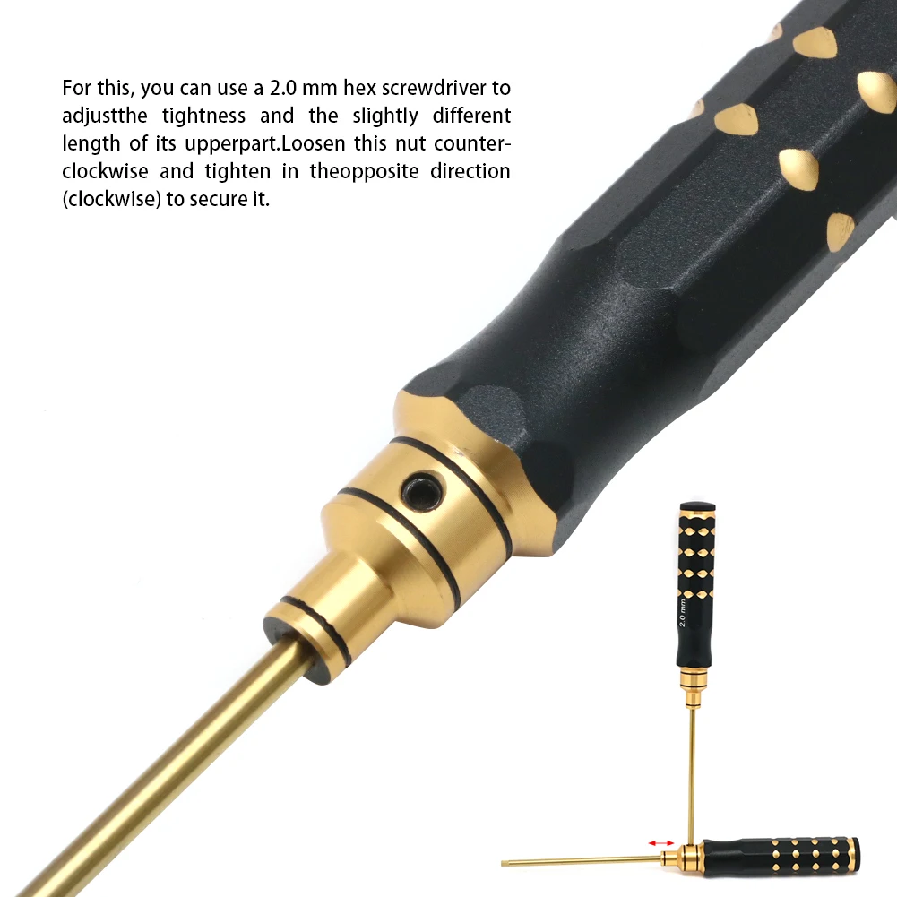 4pcs 1.5mm 2.0mm 2.5mm 3.0mm Hex Screw Driver Screwdriver Set Hexagon Tool Kit For FPV Drone Heli Airplanes Cars Boat RC Parts 3