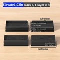 Black Rect.S 4pcs