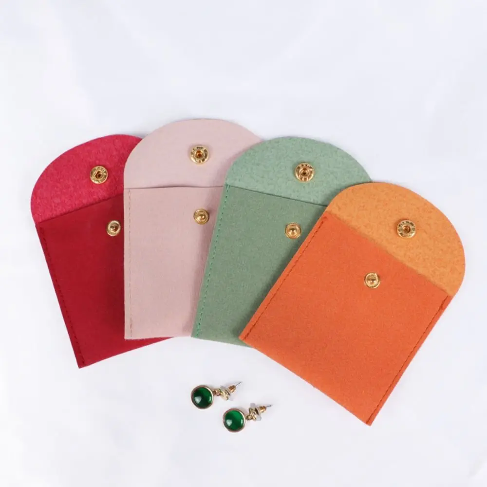 

Snap Button Jewelry Bag High Quality Dust Protect Velvet Packaging Bag Portable Wrapping Pouch Storage Pouch Buddha Bead